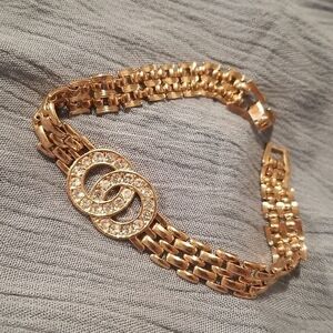 Vintage 14k gold Fill 8"  Chain Bracelet estate Sale Find